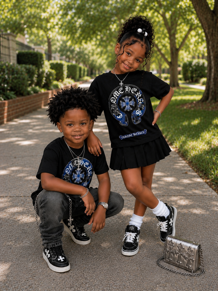 Chrome T-Shirt (Black/Blue/ Unisex)