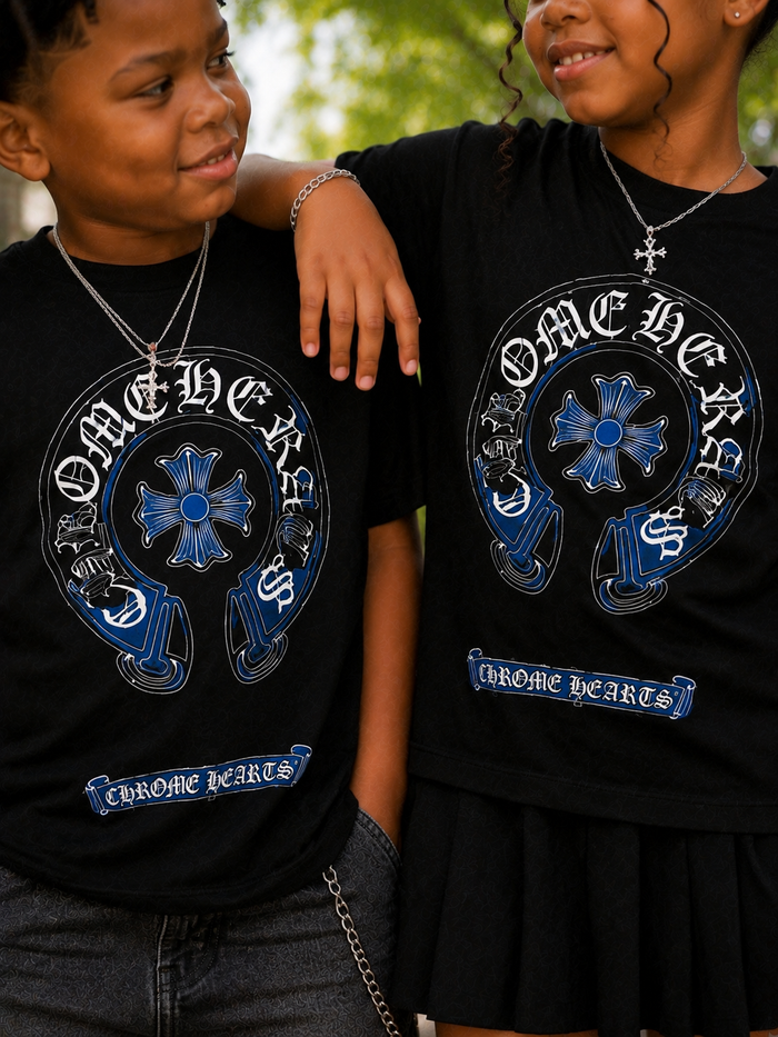 Chrome T-Shirt (Black/Blue/ Unisex)