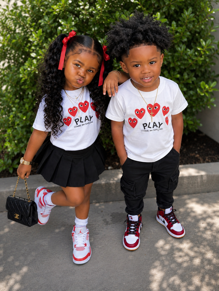 Play T-Shirt (Front/White/Red/Unisex)