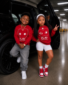 Play Big Heart Sweater (Red/White)
