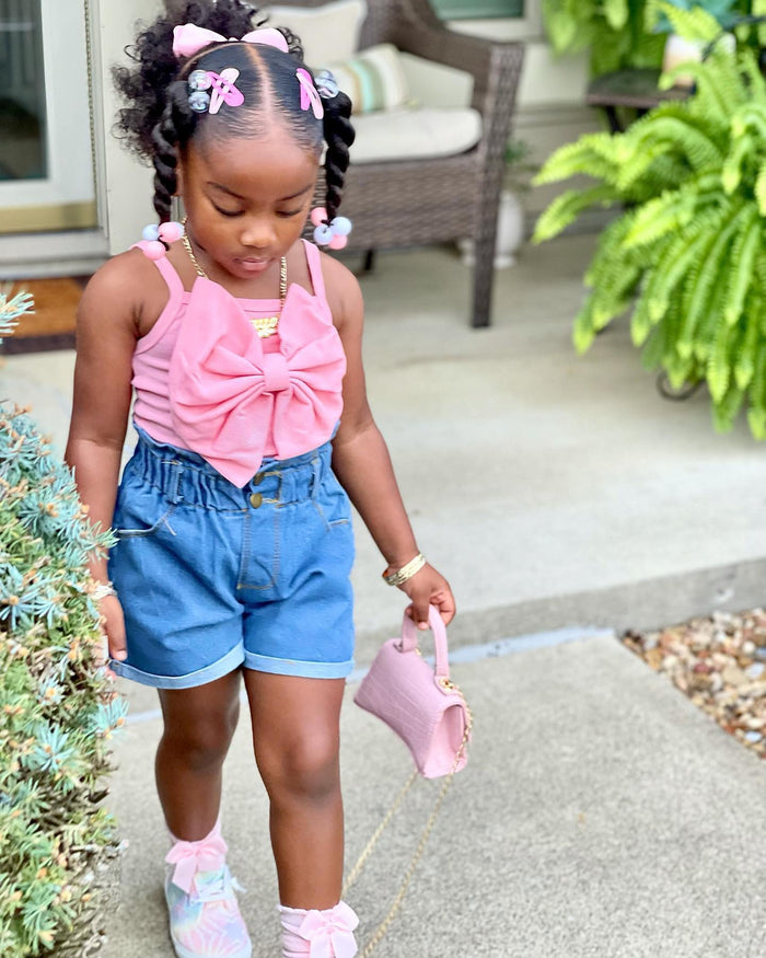 Mia Bow Top (Pink)