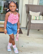 Mia Bow Top (Pink)