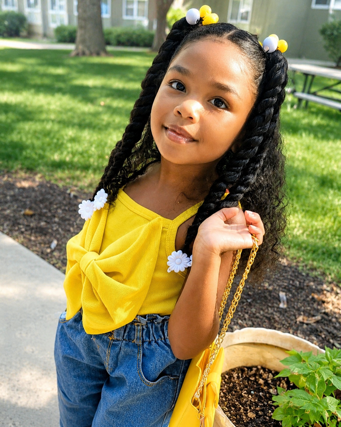 Mia Bow Top (Yellow)
