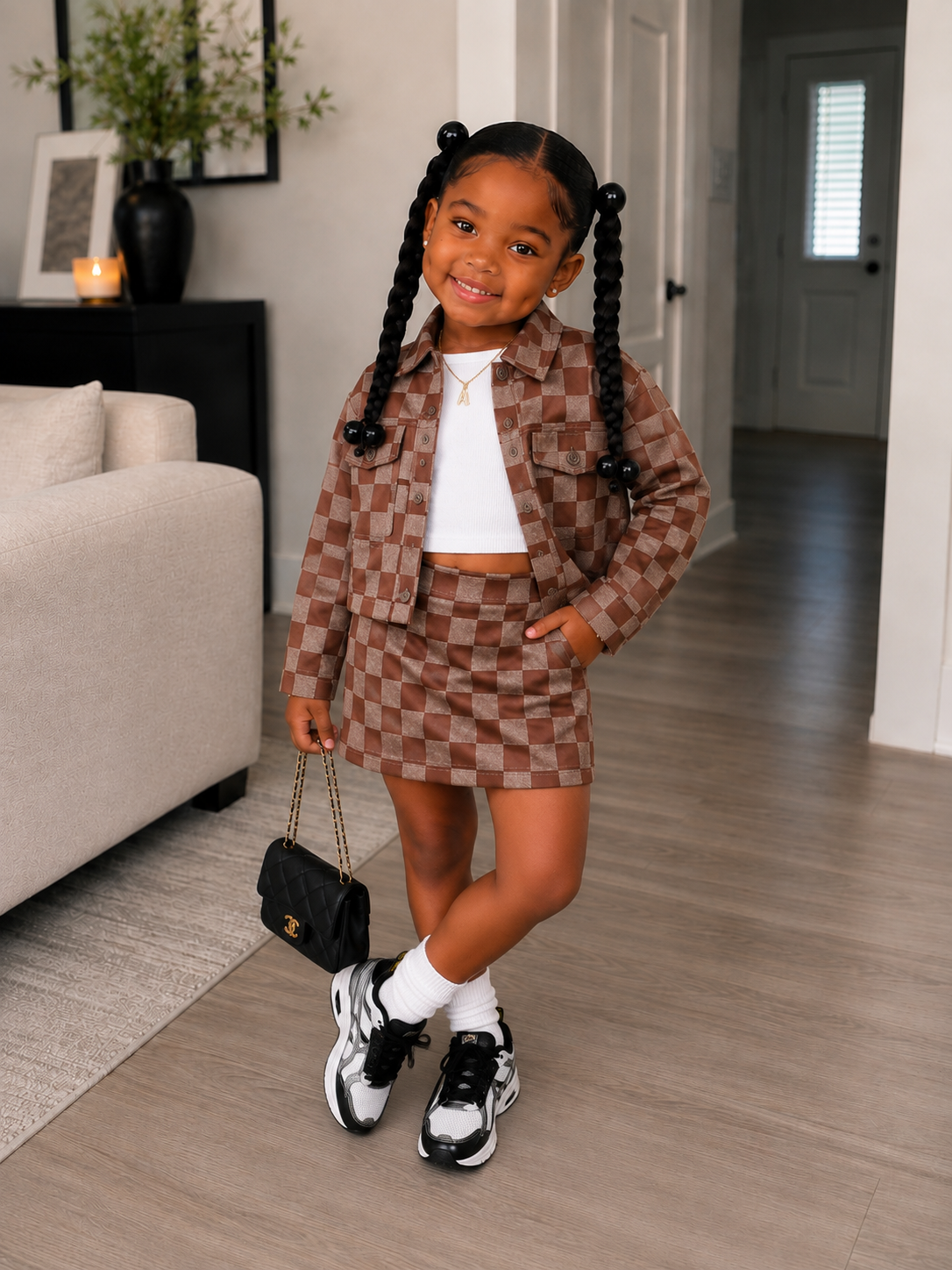 Amira Checkered 2 Piece Set