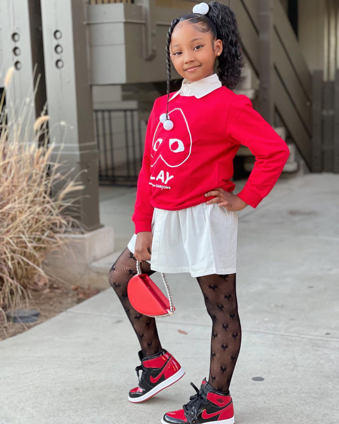 Play Big Heart Sweater (Red/White)