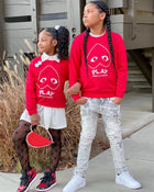 Play Big Heart Sweater (Red/White)